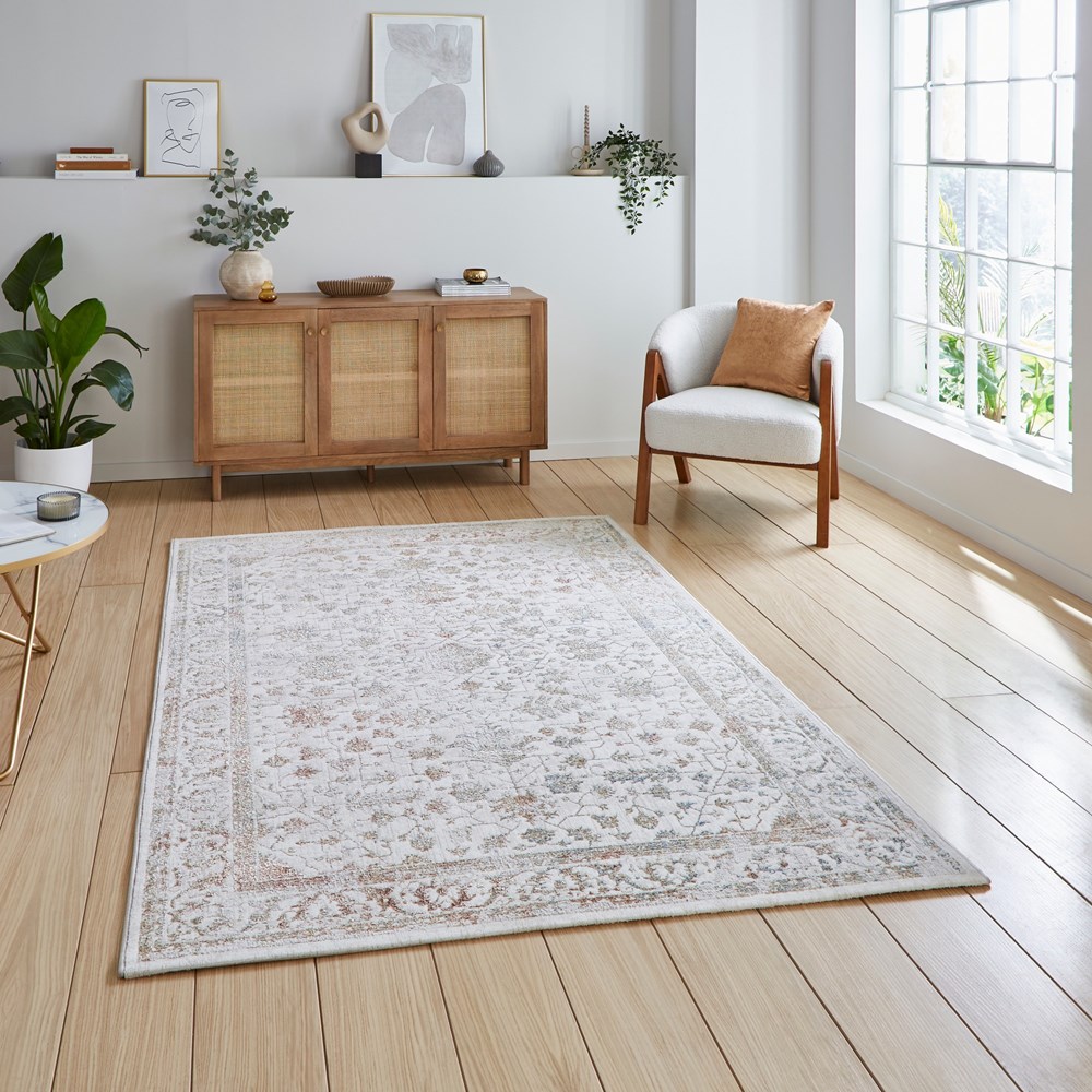 Creation 50112 Traditional Motif Rugs in Beige Multi